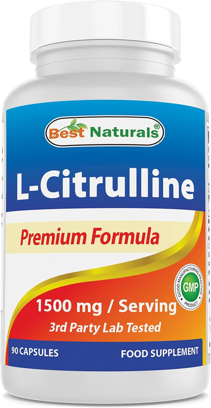 L-Citrulline Capsules - 1500Mg/Serving - Non-Gmo - Gluten Free - 90 Capsules (90 Count (Pack of 1))