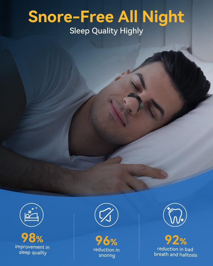 Magnetic Nose Strips with Storage Case, 30 PCS, anti Snoring Devices for Better Breathing, Improve Sleep Quality Sweat Resistant, Skin Friendly Snore Stopper for Men & Women Universal Fit