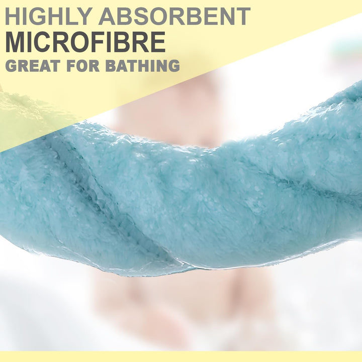 3 Pack Microfiber Super Soft Baby Face Wash Cloths, 28 X 28Cm Washable & Reusable Unscented Flannels, Multipack Pink and White, Ideal for Wiping and Cleaning Hands and Face (Blue)