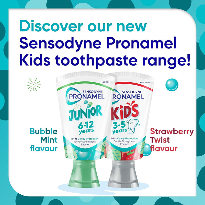 Junior 6-12 Years Toothpaste for Juniors, 2X Stronger Enamel Defence*, Bubble Mint Flavour, 50 Ml *Protection from Sugar Acids Vs Your Mouth’S Natural Defences.