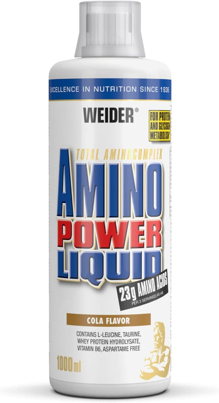 Amino Power Liquid 1L Cranberry, Essential Amino Acids, L-Leucine, Free Taurine, Vitamin B7