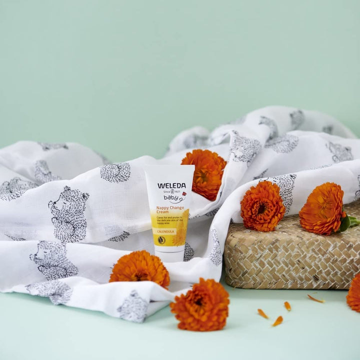 Nappy Cream with Calendula, Barrier Cream for Baby, Lanolin, Dermatologically Tested, Gentle Protection, 100% Certified Natural, 30 Ml