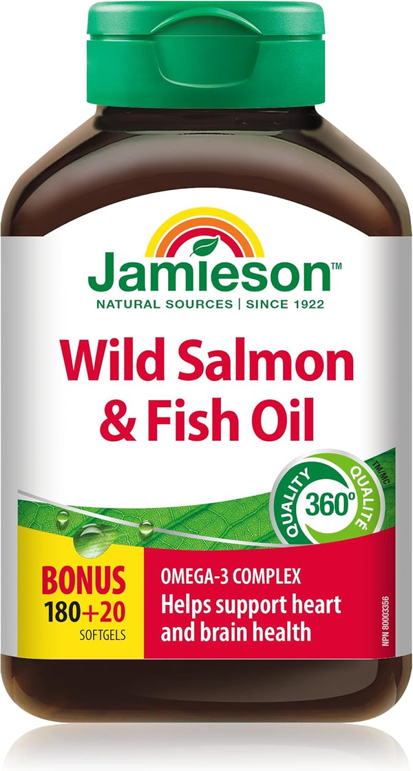 Wild Salmon & Fish Oils Omega-3 Complex 1000 Mg, 200 Soft-Gels