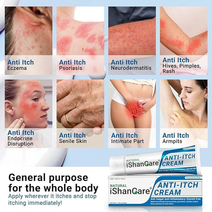 ® anti Itch Cream, Maximum Strength Instant Itch Relief for Rash, Eczema, Bug/Mosquito Bites, Psoriasis, Poison Ivy, Dermatitis, Soothing Moisturizer for Dry, Sensitive Skin