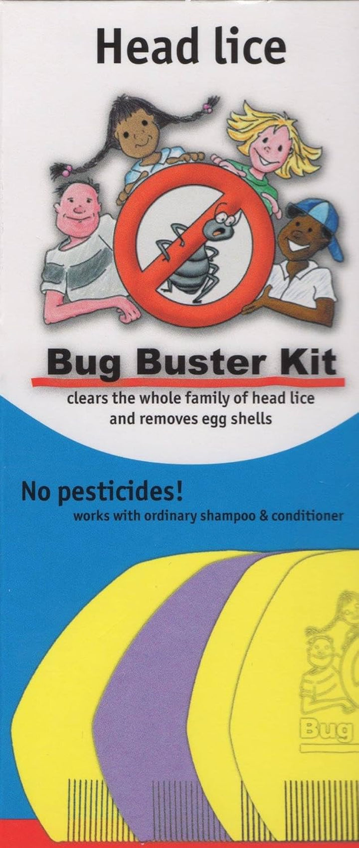 Head Lice Detection & Removal Kit – Wet Combing Solution with 5 Stainless Steel Combs, 2 Instruction Manuals, Stickers & Cape – Effectively Removes Nits, Eggs & Adult Lice |
