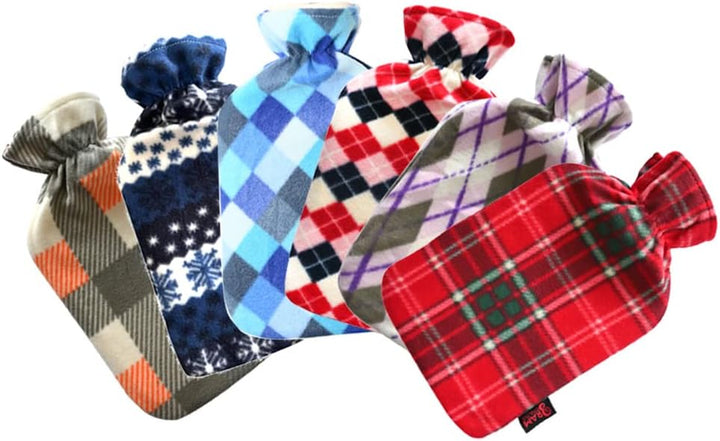 Ram® Large 2L Hot Water Bottle with Soft Fleece Cover