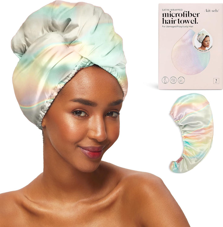 Microfibre Hair Towel Wrap - Quick Dry Curly Hair Wraps for Women | Microfiber Towel for Hair | Hair Drying Towel Wrap | Hair Towels for Women | Hair Turban for Wet Hair - Micro Dot