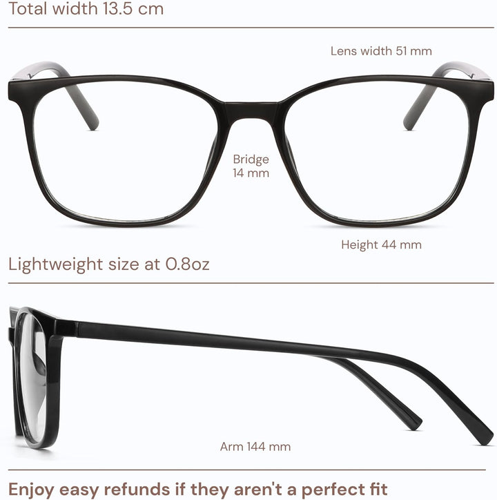 Ultralight Blue Light Glasses for Women - 99% Protection Computer Glasses for All Day Comfort - anti UV Glare & Eyestrain