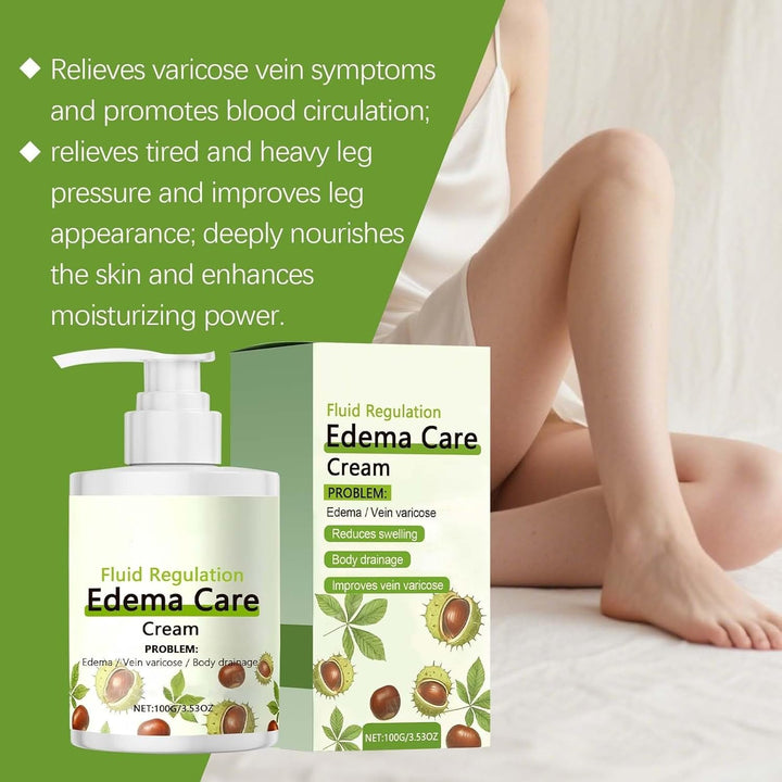 Horse Chestnut Edema Care Cream | Clinically Supported | Reduce Swelling & Improve Varicose Veins | 100G Daily Leg Care