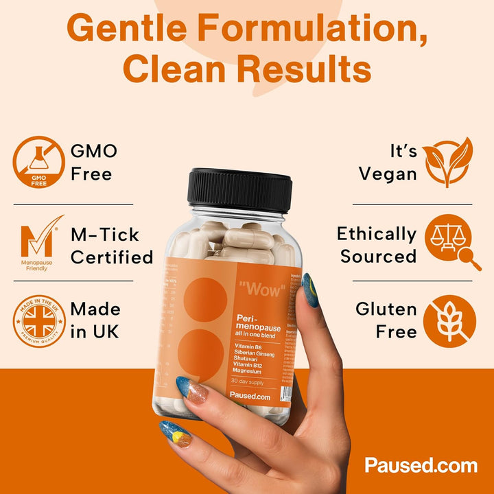 Peri-Menopause Botanical Blend - 60 Plant-Based Capsules | Red Clover, Sage, & Shatavari Blend for Women