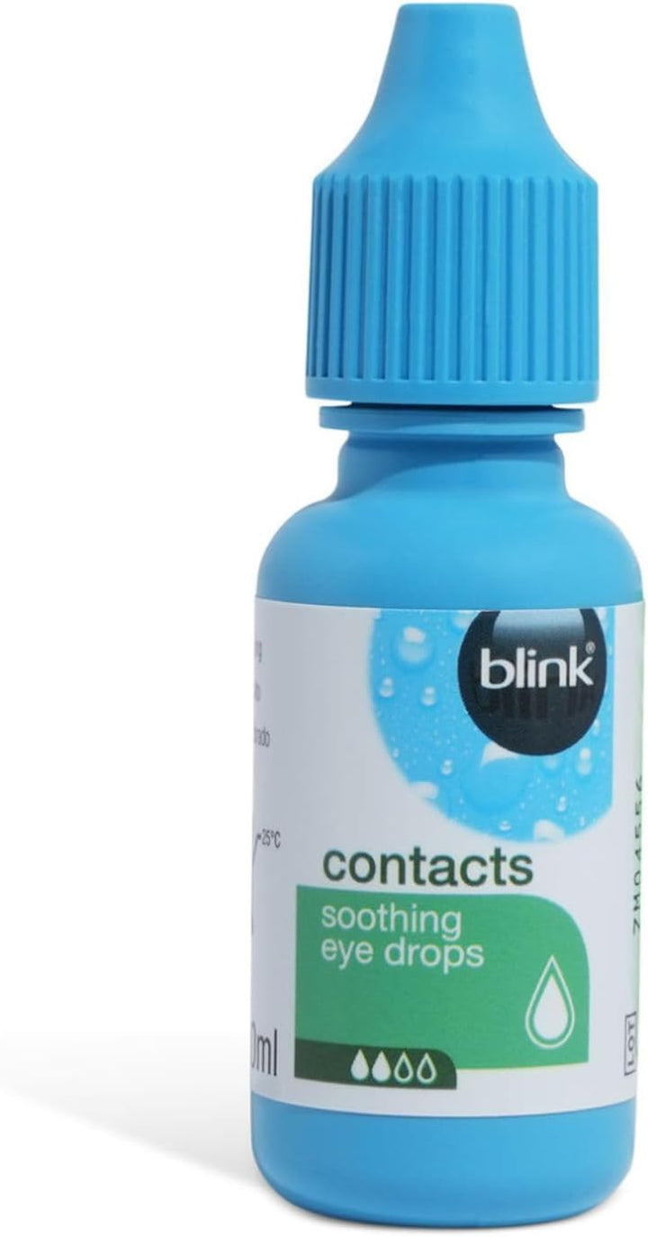 Contacts Eye Drops - Instant Moisturising of Dry Contact Lenses - Lubricating Eye Drops for Tired Eyes with Hyaluronate to Maintain Contact Lens Comfort, 10 Ml