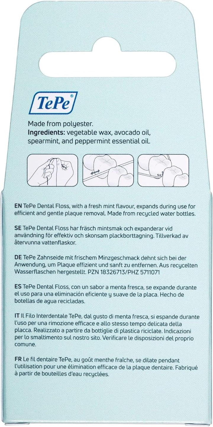 Dental Floss, Pfas Free Floss, Multiple Threads and Increase Surface for a Gentle and Efficient Cleaning between Teeth, for No to Narrow Gaps