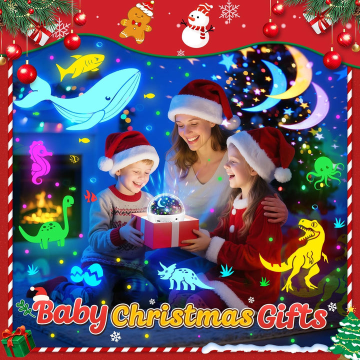 COONIGHT Sensory Toys for Babies, 93 Lighting Mode+Dimmable+Timer+Remote Sensory Lights Star Projector, 360° Rotate Kids Night Light Projector,Baby Boy Gifts Baby Girl Gifts Newborn Toy