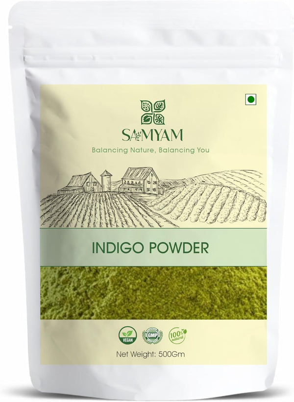 Natural Indigo Powder - 500G Pack | Natural Hair Dye, Chemical and PPD Free