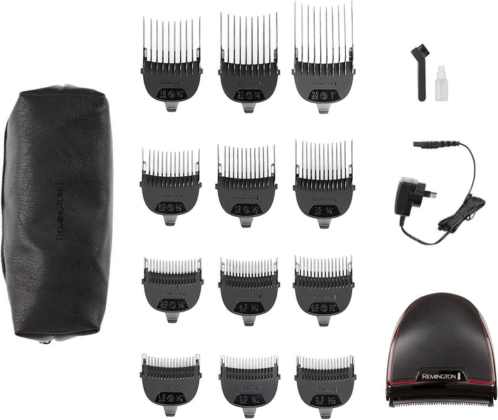 Quick Cut Pro Hair Clippers (Cordless, 70-Minute Usage, Quick Charge, Faster Cutting, Turbo Boost, Curve Cut Blades, Grading, Tapering & Trimming, 12 Guide Combs 1.5-15Mm, Waterproof) HC4300