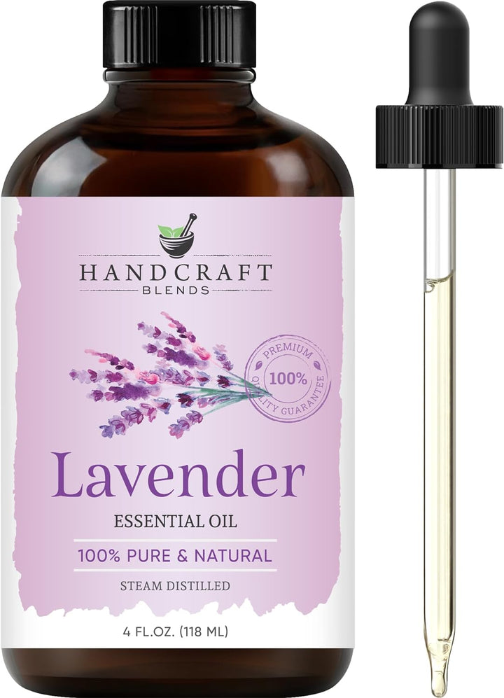 Lavender Essential Oil - Huge 118 Ml - 100% Pure and Natural - Premium Grade with Glass Dropper