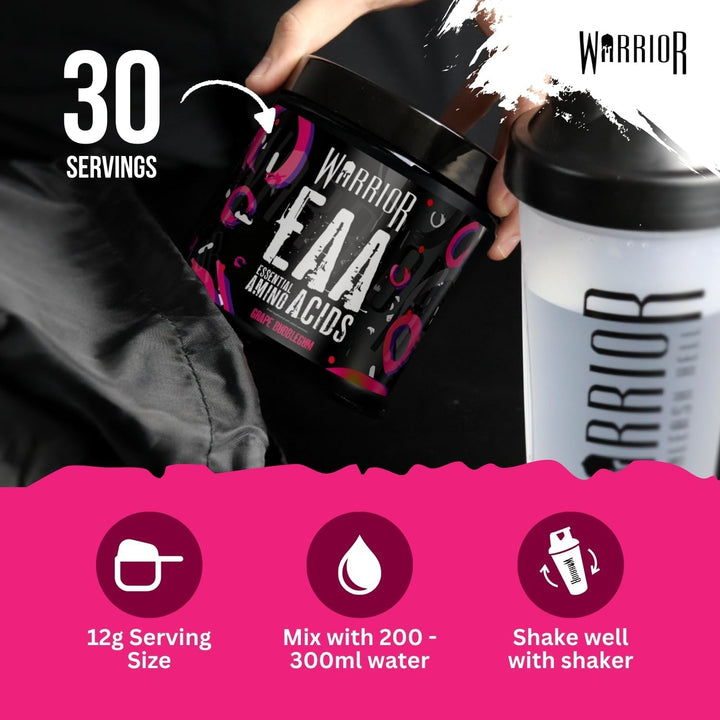 EAA - Essential Amino Acids - 360G - Provides Exceptional Support for Recovery & Muscle Soreness - Formula Includes Cyclic Dextrin, Taurine and More, Grape Bubblegum