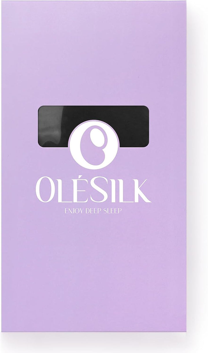 Sleep Mask, 100% Natural Mulberry Silk Eye Mask for Women and Men with Adjustable Strap, Large in Size, Blindfold for All Night Sleep, Black