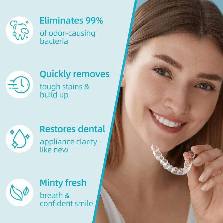 Retainer Cleaner,Retainer Cleansing Tablets, Denture Cleaning Tablet, Retainer,Dentures,Mouth Guard Cleaner 12 Tablets