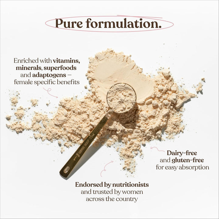 Vegan Protein Powder | Formulated for Women | 600G | 20G Protein with Added Nutrients | Gluten & Soy Free Plant-Based Nutrition Shake | Pea & Hemp Isolate Protein | Vanilla Flavour