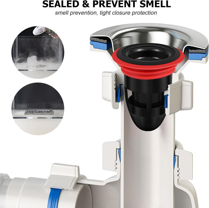 2PCS Shower Floor Drain Backflow Preventer Sewer Core Anti-Odor Plug for Kitchen Bathroom