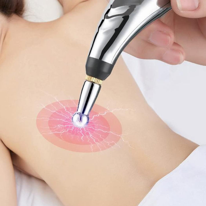 Hand Massager Electronic Acupuncture Pen 9 Gears USB Rechargeable Acupuncture Pen for Pain Relief Vibrating Pen with 5 Massage Heads for Pain Gone Relief