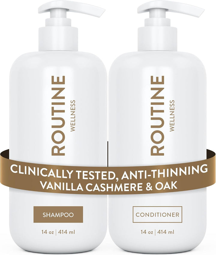 Anti-Thinning Shampoo and Conditioner Set for Thinning Hair - Biotin DHT Blocker Women & Men - Color Safe Shampoo for Hair Loss & Healthier Growth (Pack of 2) (Lavender & Cedar)