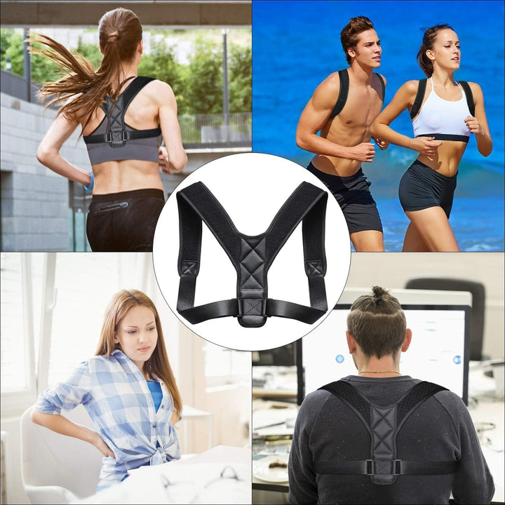 Back Correction Belt for Women and Men: Improve Posture Correct Hunchback Slouching Invisible under Clothes - Adjustable Lightweight Upper Back Brace for Neck Shoulder & Upper Back Pain Relief