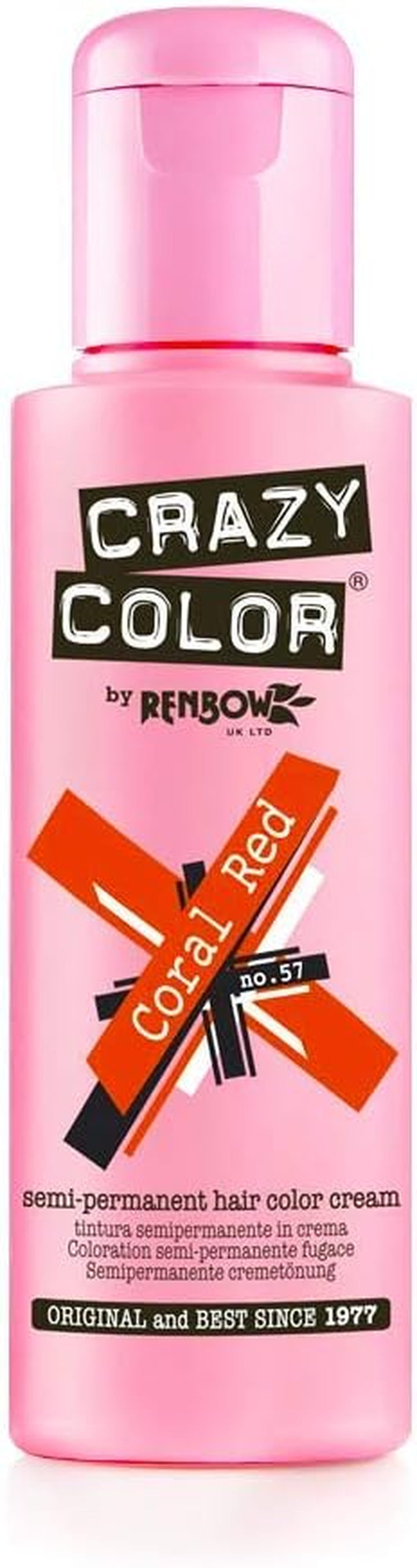 2X  Semi-Permanent Hair Dye 2X 100Ml (Fire Red)