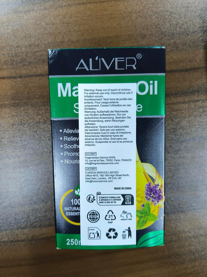 Massage Oils for Massage Therapy 250ML Massage Oil for Muscle Pain Relief, Warming, Relaxing - Sports Massage Oil for Improved Recovery and Deep Tissue Massage