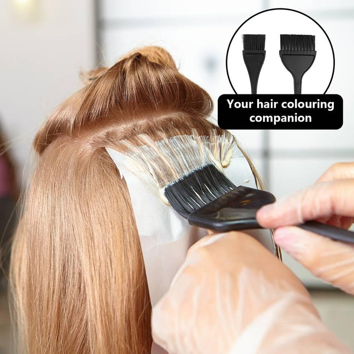 2Pcs Hair Coloring Brush,Salon Grade Haír Tint Brush,Hair Dye Brúsh,Single-Sided Haír Dyeing Comb Brúsh for Háir Salon Use,Diy Coloring,Highlights,Háir Bleaching (Black,Large + Medium)