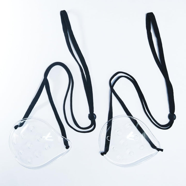 2 Pack Plastic Eye Shield Medical Eye Patch for after Cataract Surgery Eye Protection or Sleeping, Upgraded Elastic Band Longer and Wider for Adult, Clear