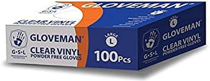Clear Vinyl Gloves (Box of 100) (Medium)