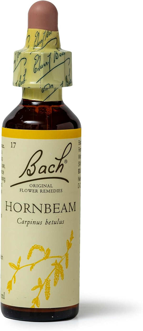 Bach Original Flower Remedies (Hornbeam) Know Your Own Mind, Seize the Moment, Emotional Wellness, Natural Flower Essence, 20Ml