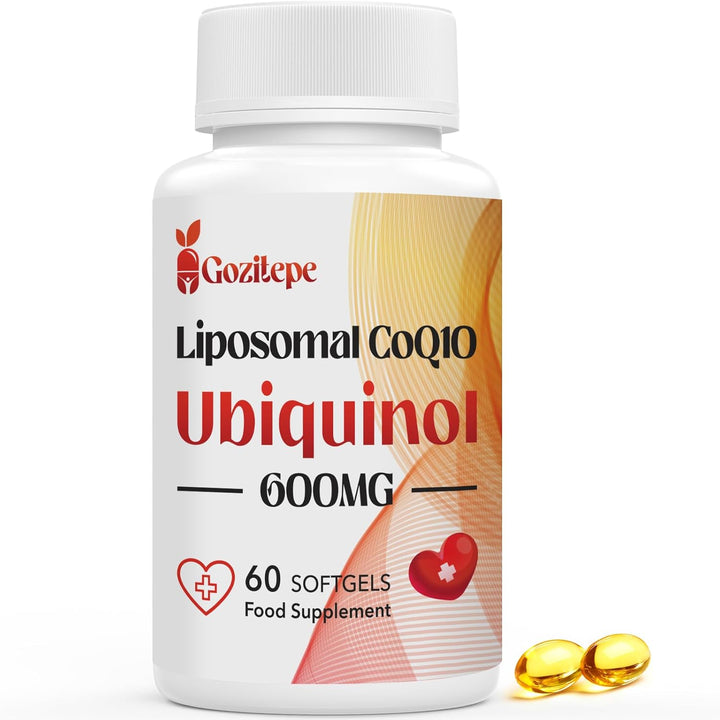 Liposomal Coq10 Ubiquinol 600Mg, 60 Mini Softgels, High Strength Active Coenzyme Q10, Enhanced Absorption, Premium Quality Formula, 60 Count (Pack of 1)