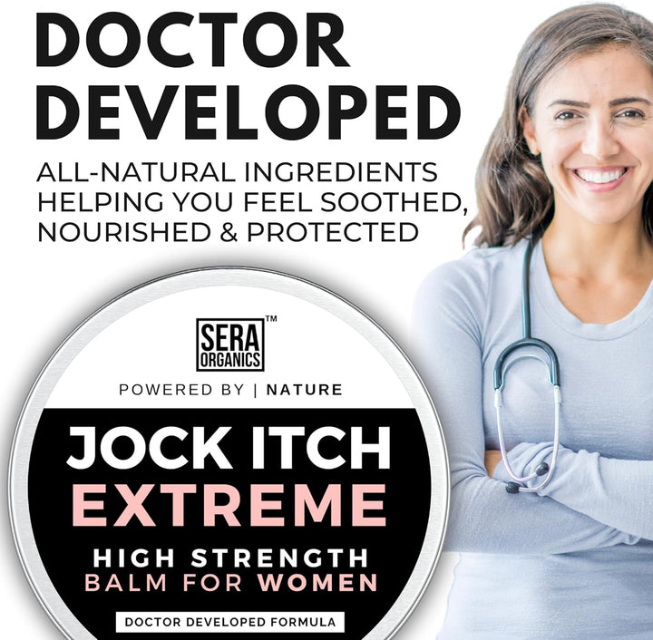 Jock Itch Treatment for Women - Antifungal Cream, Skin Jock Itch Treatment anti Fungal Soothing Cream - Maximum Strength - Made in the UK - All Natural (30Ml) by