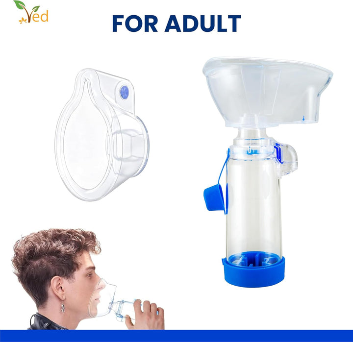 Inhaler Spacer Anti-Static Spacer Device, Inhaler Chamber, Use with Metered Dose Inhaler, BPA and Latex Free for Adult.(Blue)