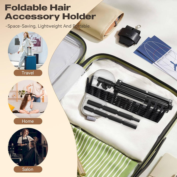 Braiding Hair Rack,Hair Extension Holder with 144 Pegs,Adjustable Height Braiding Rack & Wig Storage Stand,Double Sided Salon Tool for Salon Home Use