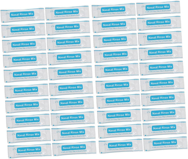 Nasal Cleaning Salt Packets 80Pcs 2.7G Physiological Saline Iodine-Free Fast Dissolving Nasal Cavity Protector for Sinus Relief and Blocked Nose Care