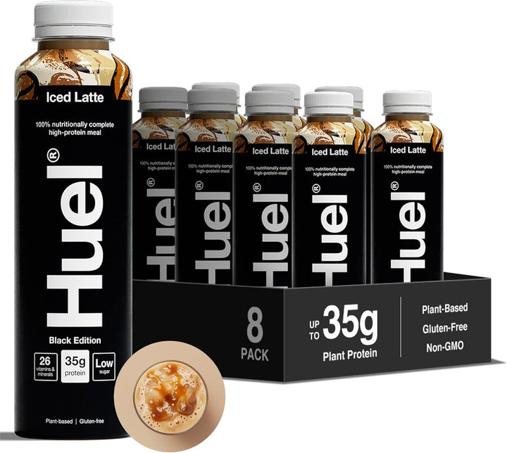 Black Edition Ready-To-Drink, 8 X 500Ml Bottles, Protein Shakes, Chocolate Flavour, High Protein Drink, 35G Protein per Bottle, Rich in Vitamin D, Fatty Acids, Calcium, Ready Meals