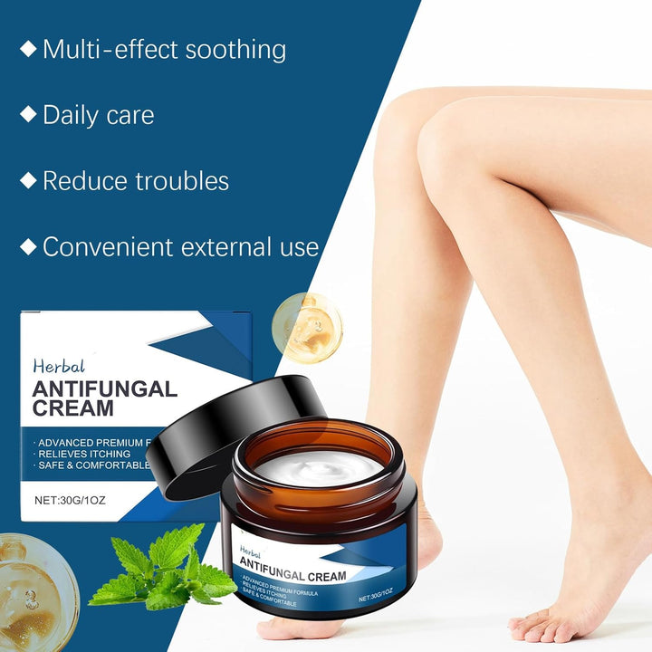 Antifungal Cream, Antifungal Herbal Cream for Skin Treatment, Athlete'S Foot Cream, Jock Itch, and Ringworm Care, Gentle, Soothing Formula, Fast Soothe Fungal Skin for Face and Body
