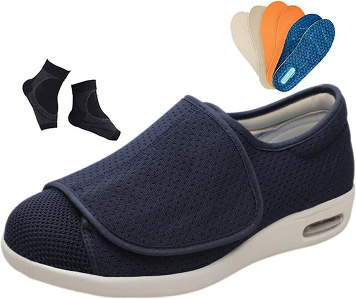 Diabetic Foot Shoes, Mens Casual Outdoor Diabetic Edema Adjustable Breathable Arthritis Shoes, Comfortable Edema Orthopedic House anti Slip Wide, for Arthritis, Fasciitis, Swollen