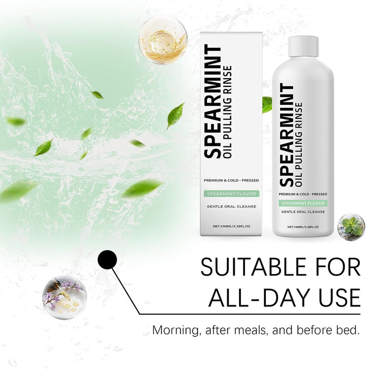 White Oil Mouthwash, Peppermint Mouthwash, Deep Cleaning, Fresh Breath, Gentle and Effective