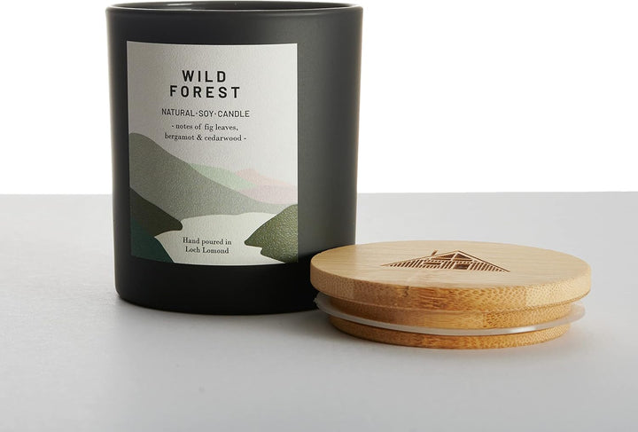 Wild Forest - Organic & Vegan, Luxury Scented Soy Wax Candles. Hand Poured in Loch Lomond, Scotland |  Limited (+8 Scent Options, X2 Sizes) 450G