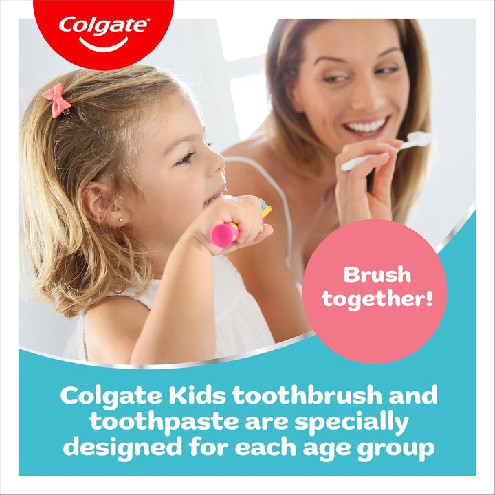 Kids Toothpaste Set 0-2 Years with 2X First Smiles Toothpaste 50Ml & 4X Kids Toothbrushes 0-2 Years - Protects Milk Teeth - Dentist Recommended Level of Fluoride