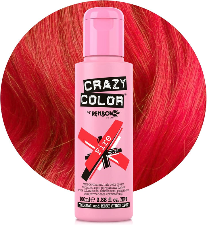 Vibrant Vermillion Red Semi-Permanent Hair Dye. Highly Pigmented Scarlet Red Conditioning & Oil Nourishing Vegan Formula | No Bleach or Ammonia | 100Ml