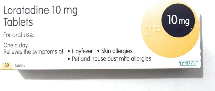 6 Months Supply Loratadine Hayfever & Allergy Relief 10Mg Tablets (30X6) GSL