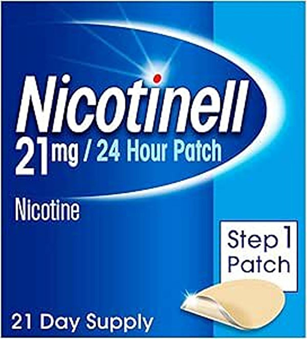 Nicotine 21Mg 21Patches, Nicotine Patches, Stop Smoking Aid, 24H Craving Control, Step 1 for Heavy Smokers, Quit Smoking Aid