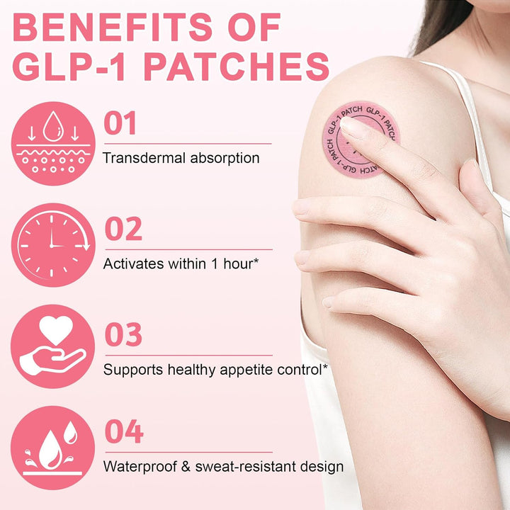 GLP-1 Patches 60 Count for Women & Men, Natural Ingredients Patches