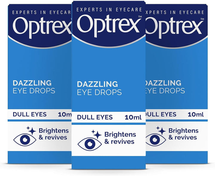 Eyedew, Dazzling Eye Drops, 10Ml Each (Pack of 3, 30Ml) Brightens Eyes, Instant Results